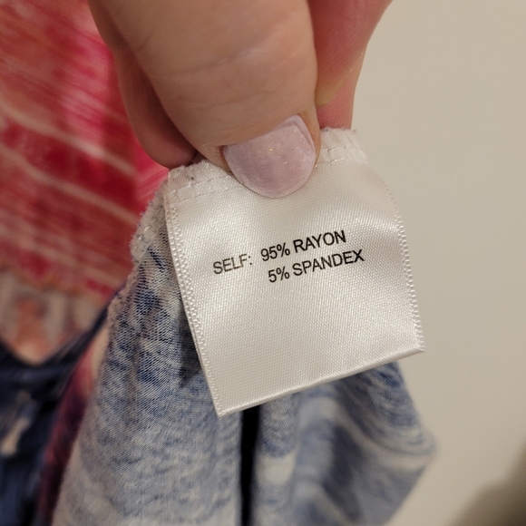 Rose + Olive chevron tunic top size 3X - Picture 9 of 11